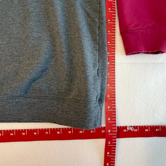 LET IT SNOW SNOWMAN CHRISTMAS CREWNECK RAGLAN SHIRT 2XL - Picture 4 of 8